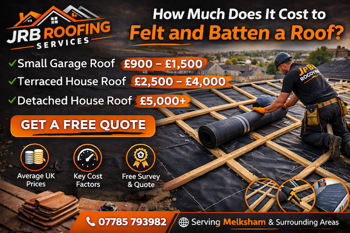 How Much Does It Cost to Felt and Batten a Roof in Melksham